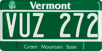 VT license plate VUZ272