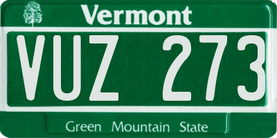VT license plate VUZ273