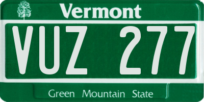 VT license plate VUZ277