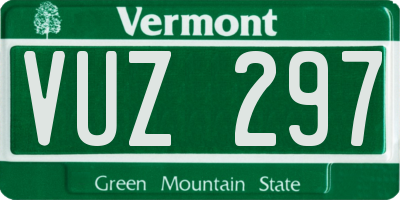 VT license plate VUZ297