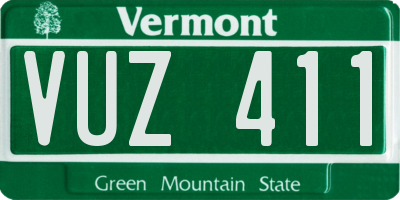 VT license plate VUZ411