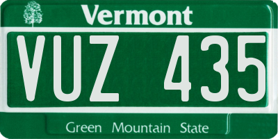 VT license plate VUZ435