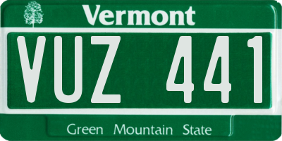 VT license plate VUZ441