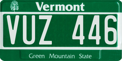 VT license plate VUZ446