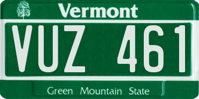 VT license plate VUZ461