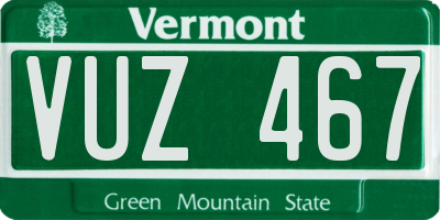 VT license plate VUZ467