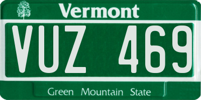 VT license plate VUZ469