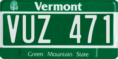 VT license plate VUZ471