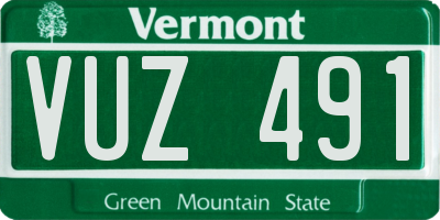 VT license plate VUZ491