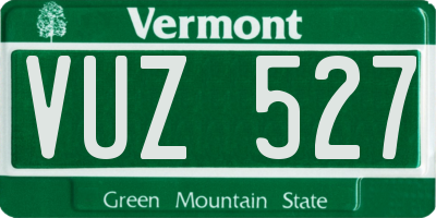 VT license plate VUZ527