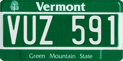 VT license plate VUZ591