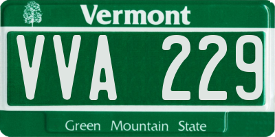 VT license plate VVA229