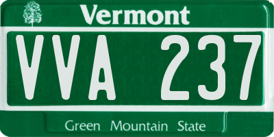 VT license plate VVA237