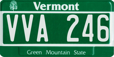 VT license plate VVA246
