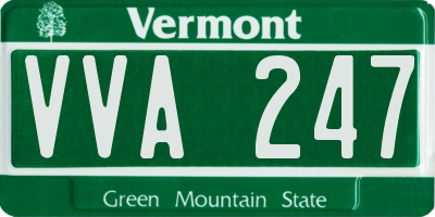 VT license plate VVA247