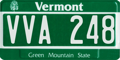 VT license plate VVA248