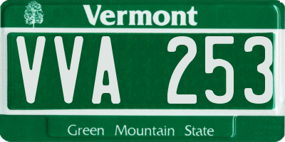 VT license plate VVA253