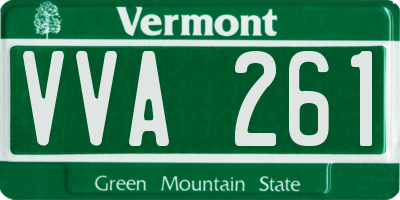 VT license plate VVA261