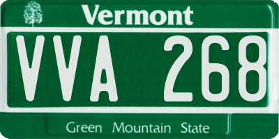 VT license plate VVA268