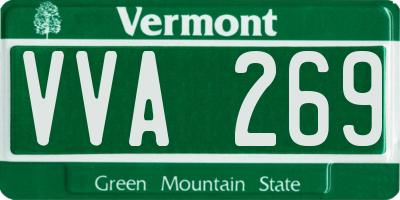 VT license plate VVA269
