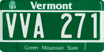 VT license plate VVA271
