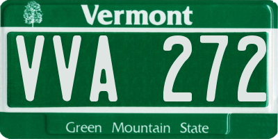 VT license plate VVA272