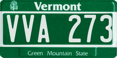 VT license plate VVA273