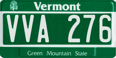 VT license plate VVA276