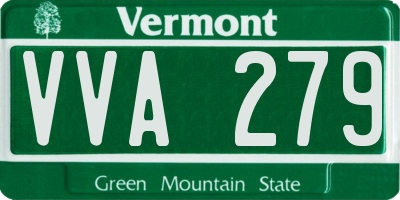 VT license plate VVA279