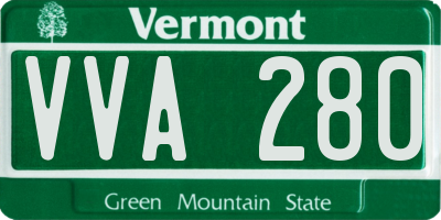 VT license plate VVA280