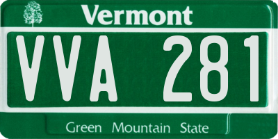 VT license plate VVA281
