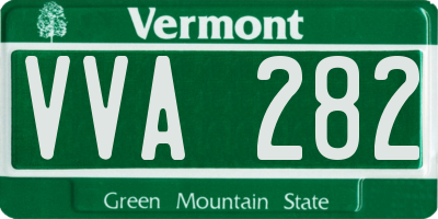 VT license plate VVA282