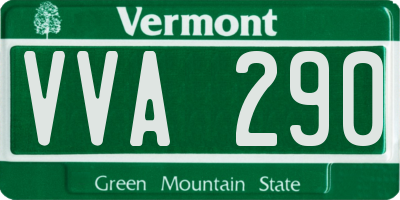 VT license plate VVA290