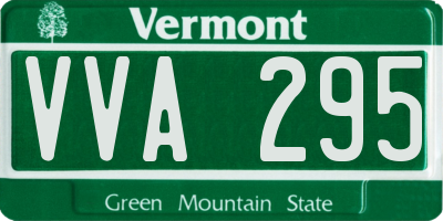 VT license plate VVA295