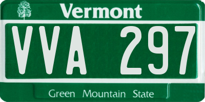 VT license plate VVA297