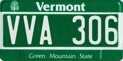 VT license plate VVA306