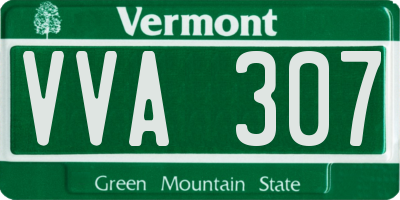 VT license plate VVA307