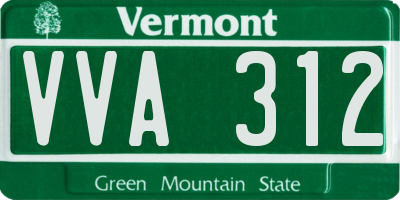 VT license plate VVA312