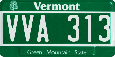 VT license plate VVA313