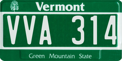 VT license plate VVA314