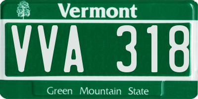 VT license plate VVA318