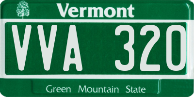 VT license plate VVA320