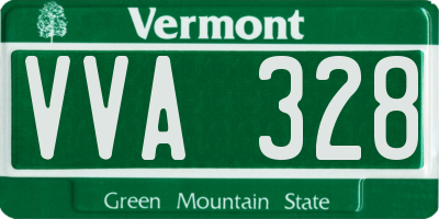 VT license plate VVA328