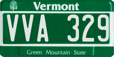 VT license plate VVA329