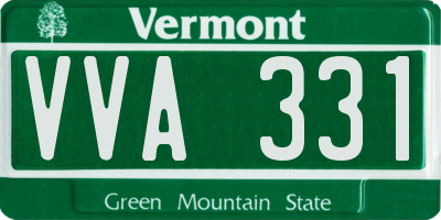 VT license plate VVA331