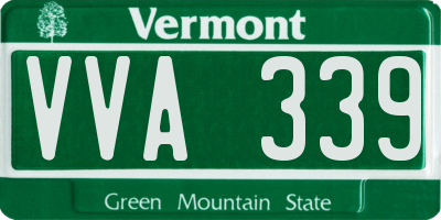 VT license plate VVA339