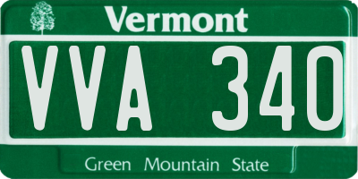 VT license plate VVA340