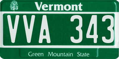 VT license plate VVA343