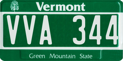 VT license plate VVA344