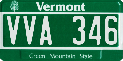 VT license plate VVA346